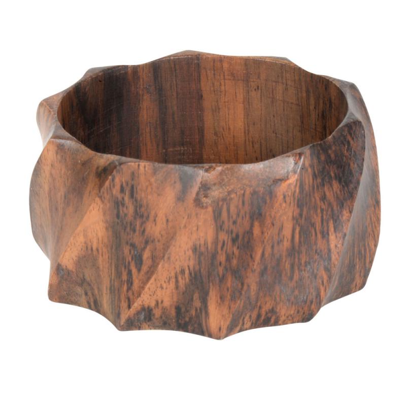 WIDE WAVY WOOD BANGLE