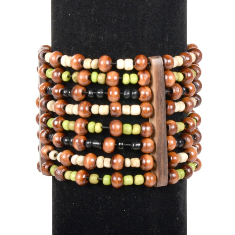ASSORTED BEAD AND WOOD STRETCH BRACELETS
