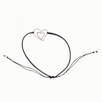 COTTON DOUBLE HEART BRACELET