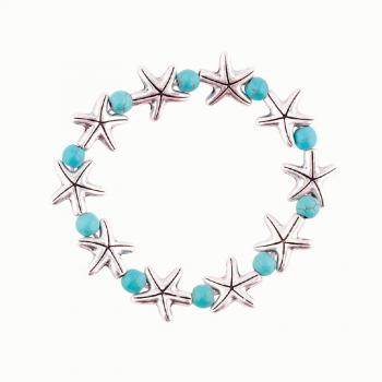 STRETCH STARTFISH WITH TURQUOISE BEADS