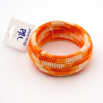 CROCHET WRAPPED BANGLE ORANGE