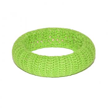 CROCHET WRAP THIN BANGLE LIME