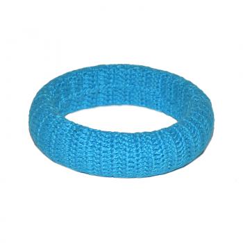 CROCHET WRAP THIN BANGLE TURQUOISE