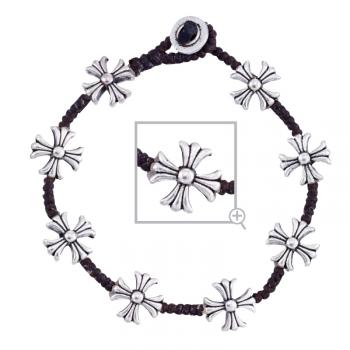 STAR FLOWER BRACELET WITH BUTTON CLOSURE