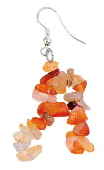 ORANGE TWO-STRAND CHIP EARRINGS