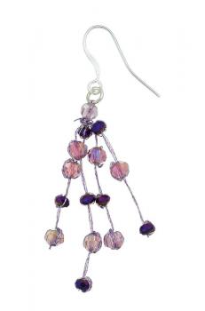 3 STRAND EARRING AMETHYST