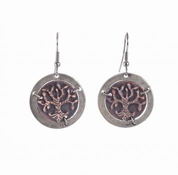 Copper Tree Earrings