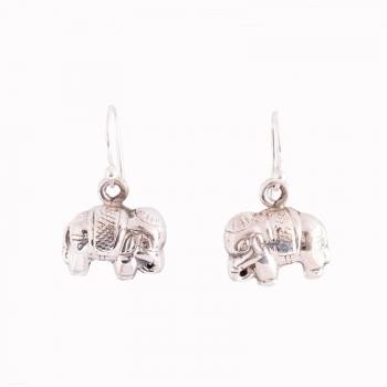 SILVER ELEPHANT EARRING