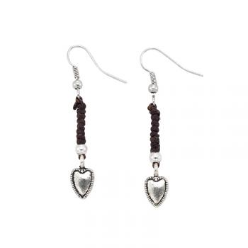 BORDERED HEART  EARRING