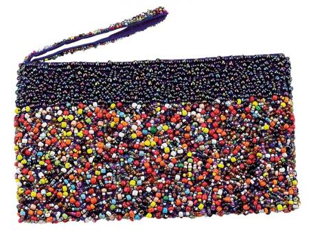 MULTI-COLOR  BEADED CLUTCH 8