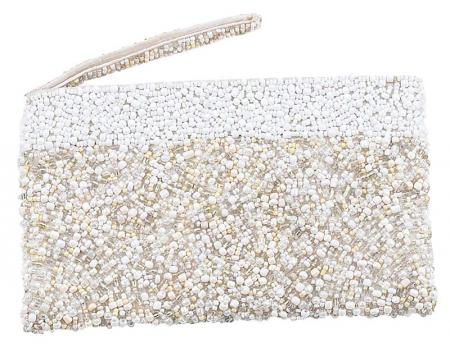 WHITE BEADED CLUTCH 8