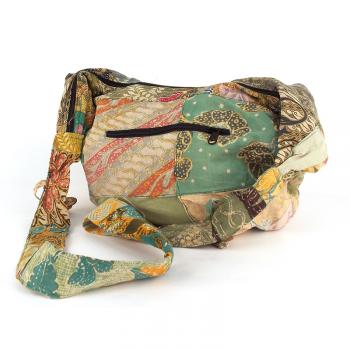 LG RECYCLED SARONG/SARI ZIPPERED PURSE