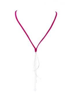 SLVR WIRE & BEAD NECK DP/PINK