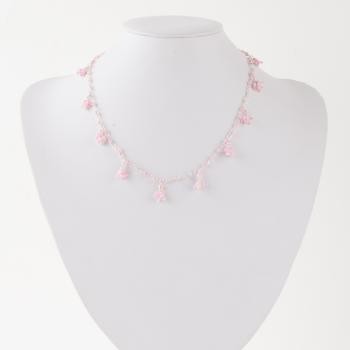 PINK BEAD CLUSTER NECKLACE