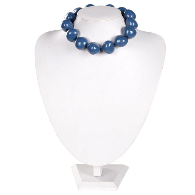 KUKUI NUT NECKLACE (14) BLUEBERRY