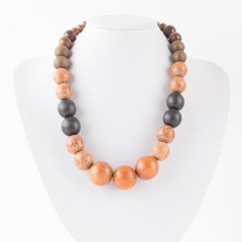 ROUND WOOD BEAD NECKLACE