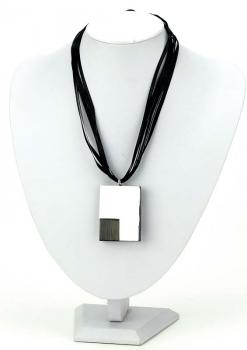 STAINLESS/WOOD SQUARE PENDANT