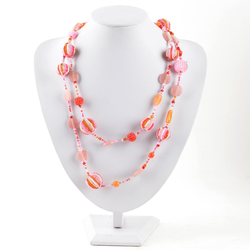 PINK BALL NECKLACE 24