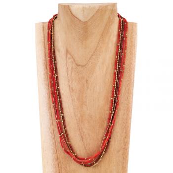 RED BEADED NECKLACE