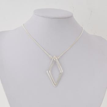 SIMPLY SILVER DOUBLE DIAMOND NECKLACE