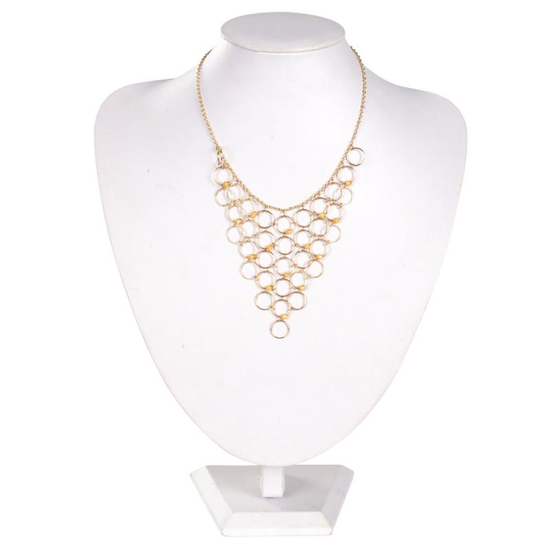 18K G/P ROUND LINK NECKLACE