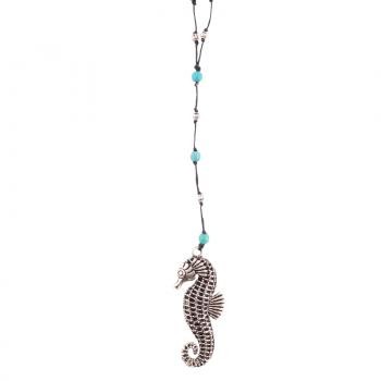 LARGE SEAHORSE WITH TURQUOISE BEADS