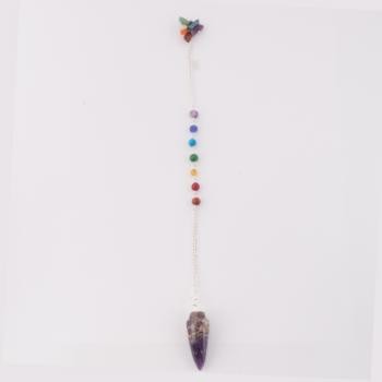 AMETHYST PENDULUM WITH CHAKRA