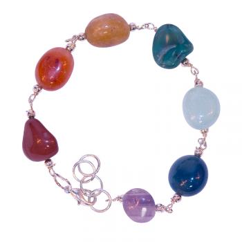 CHAKRA TUMBLE STONE BRACELET