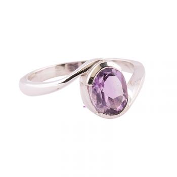 SOLITAIRE BYPASS SHANK AMETHYST RING