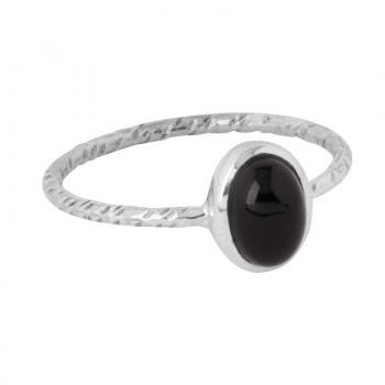 BLACK ONYX SIMPLE OVAL