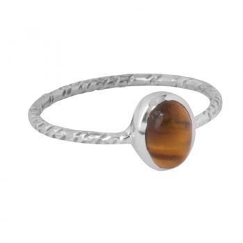 TIGER EYE SIMPLE OVAL