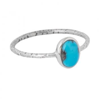 TURQUOISE SIMPLE OVAL RING