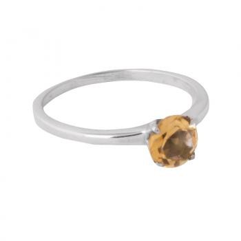 CITRINE FOUR PRONG ROUND