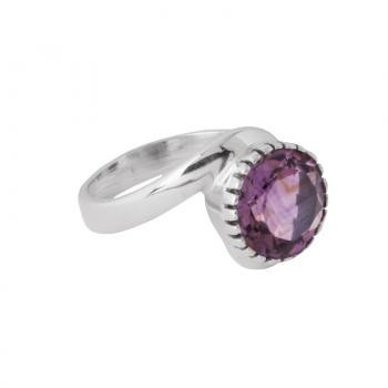 AMETHYST ROUNG WITH SWIRL RING
