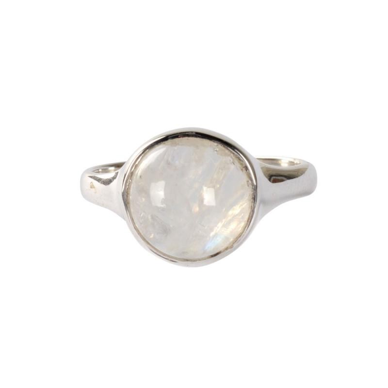 RAINBOW MOONSTONE ROUND RING