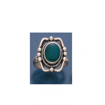 STERLING SILVER GREEN ONYX RING