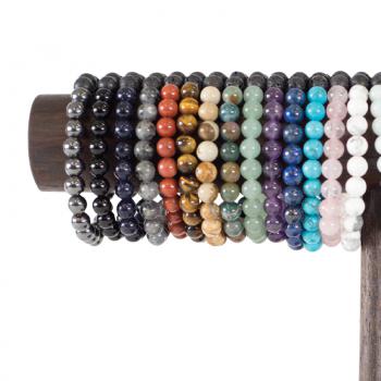 8MM LAVA BEAD AND STONE BRACELET UNIT