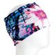 BLUE WITH PINK ABSTRACT HALF SIZE BANDANA