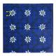 DARK BLUE FLOWERS HALF SIZE BANDANA 1