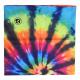 RAINBOW AND BLACK TIE DYE FULL SIZE BANDANA 1