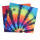 RAINBOW AND BLACK TIE DYE FULL SIZE BANDANA 2