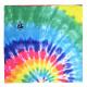 RAINBOW AND WHITE TIE DYE FULL SIZE BANDANA 1