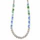 SILVER WITH BLUE/GREEN NECKLACE