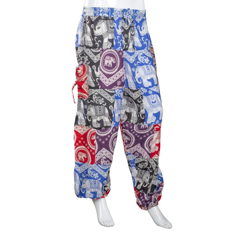 RAYON PATCHWORK PANTS