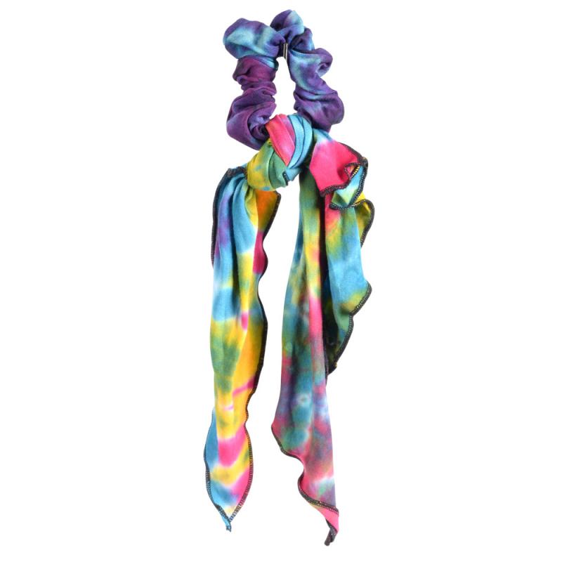 TIE DYE SCRUNCHEE WITH TAIL