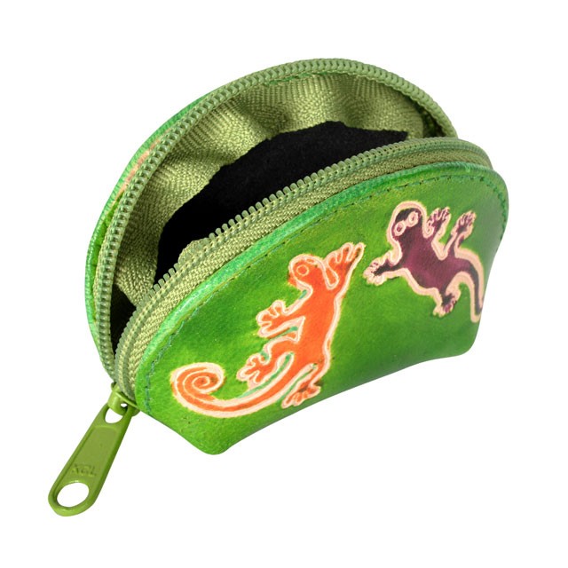 TWO GECKOS COIN POUCH