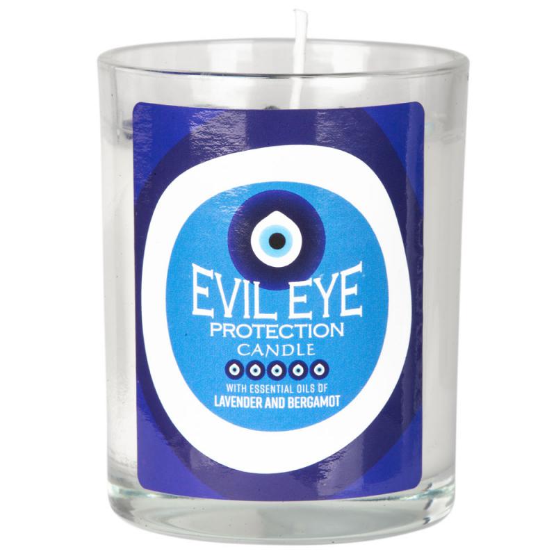 EVIL EYE GLASS JAR CANDLE