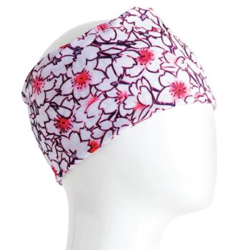 WHITE AND PINK SMALL FLORAL HALF SIZE BANDANA