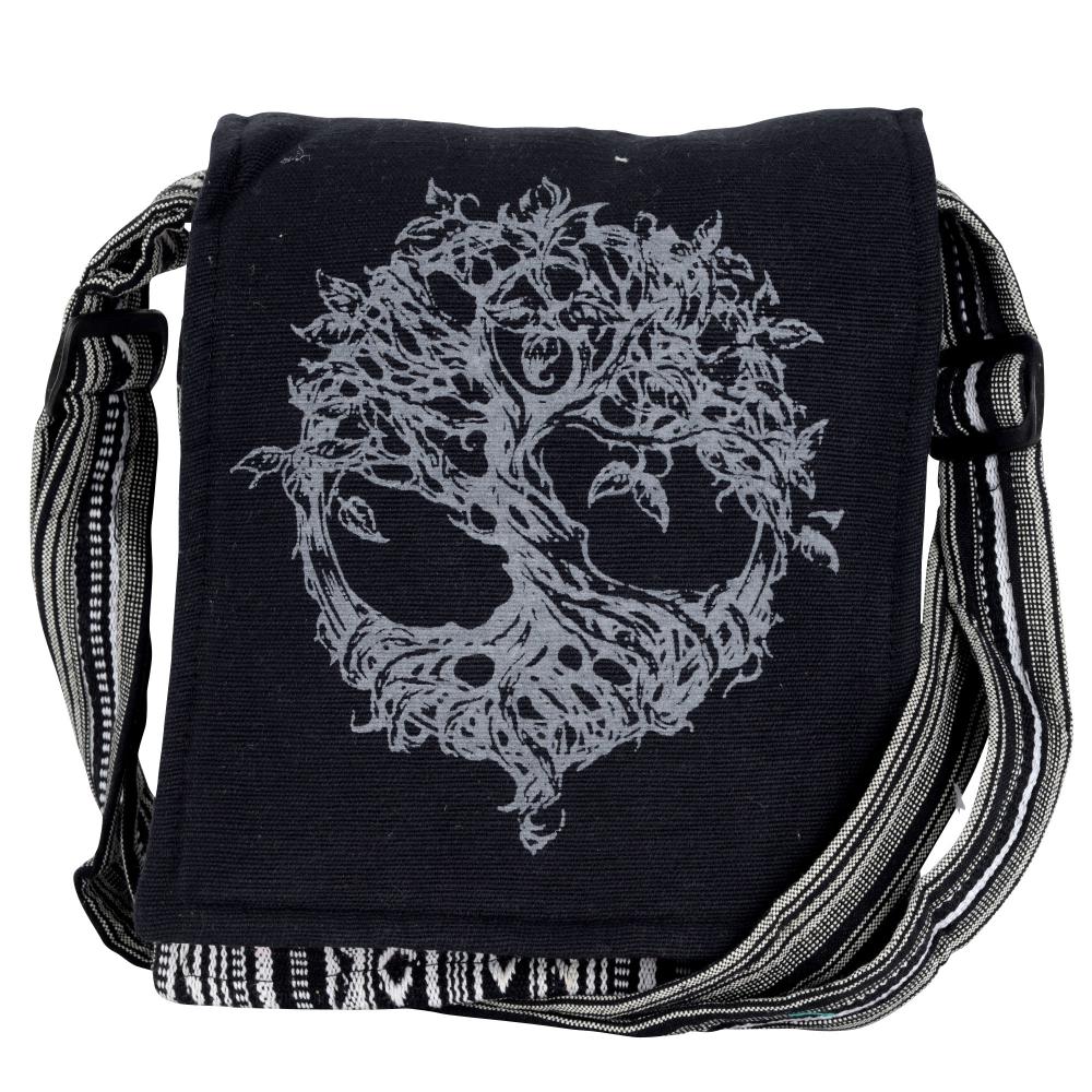 CROSSBODY WITH FLAP CLOSURE / TREE OF LIFE