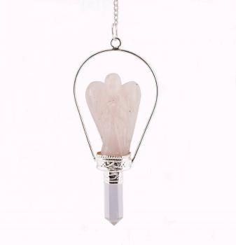 ROSE QUARTZ ANGEL PENDULUM